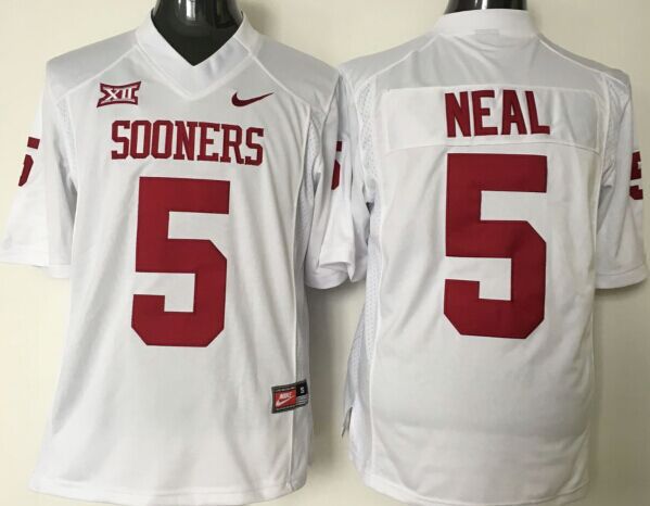 Men Oklahoma Sooners #5 Neal White Nike 2025 NCAA Jersey